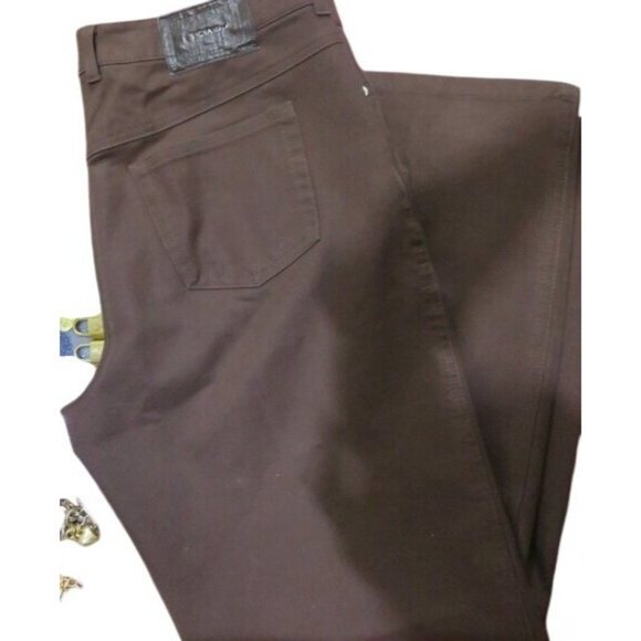 Escada Brown jeans Size 42 US size 12 inseam 26.5 - Picture 1 of 6